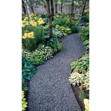 Gravier décoratif noir basalte 6/14 – Sac de 25kg – Pour aménagement extérieur durable – Limite pousse des mauvaises herbes