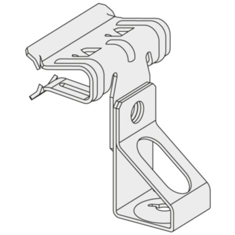 Clip sur horizon AC87 0,4 - 1 cm TF 0,6 cm pour dalle plafond - boîte de 100 - EUROCOUSTIC