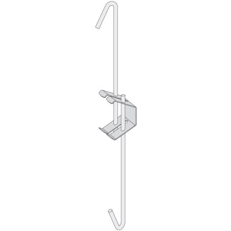Eurocoustic St Gobain – Suspente réglable 90 à 120 mm – Boîte de 100 pièces – Capacité de charge 30 kg – Pour plafonds suspendus en bois et béton