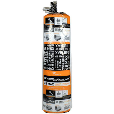 Tramico – Isolant acoustique Tramichape DB 22 Max ép. 4,5 mm – Réduction des bruits de chocs ΔLw 22 dB – Pour chapes traditionnelles et fluides