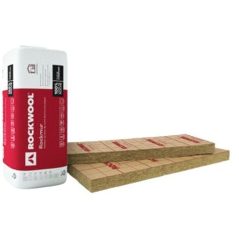 Panneau isolant laine de roche 135x60 cm – Épaisseur 7,5 cm – Résistance thermique R=2,1 – Conditionnement 10 panneaux – Rockwool