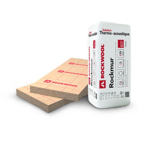 14 panneaux isolants Rockmur Kraft 40 mm – 1350×600 mm – R 1,10 m²·K/W – ROCKWOO