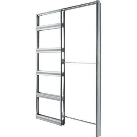 Châssis simple pour porte à galandage 930x2040 mm – Structure renforcée en acier zingué – Compatible avec portes bois et verre – Eclisse - FMEC0954PC093U204