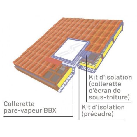 Bloc isolant standard VELUX - gris - 134 x 98 mm - BDX UK04 0000