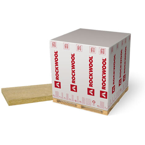 Panneau isolant en laine de roche Rockfeu Coffrage 1200x600mm Ep. 50mm - ROCKWOOL