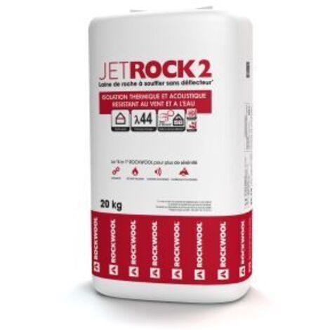 Laine de roche à souffler Jetrock 2 pour combles perdus - sac de 20kg – ROCKWOOL