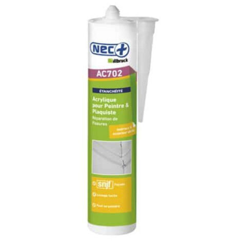 Mastic Acrylique Maçonnerie Cartouche 310ml Blanc Nec+ - Nec+ Illbruck (1/2)
