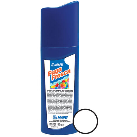 Mapei – Peinture rénovatrice pour joints de carrelage – Résine acrylique – Blanc – Application facile – Résistance durable – 160g - FUGAFRESCA100