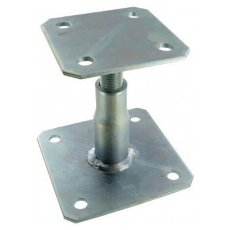 Simpson Strong Tie – Pied de poteau réglable 100x100-130x130 H150 – Acier S235 JR électro-zingué – Ajustable de 100 à 150 mm – Pour béton et bois massif