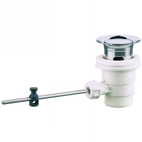 Bonde lavabo automatique laiton chromé, sans tirette verticale, serrage 40 à 50 (1/3)