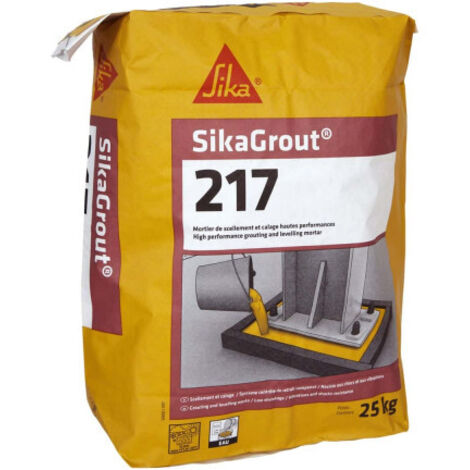 Mortier de scellement SikaGrout 217 25 kg – Résistance aux chocs et vibrations – Pour scellement de boulons et calage de machines
