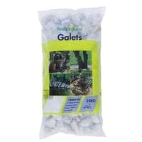 Galets décoratifs marbre blanc 40/60 – Sac de 25kg pour aménagement extérieur – Idéal pour gabions et rocailles