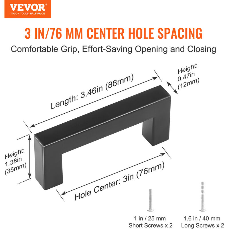 Flexzion Maniglia Barra A T In Acciaio Inox Con Lunghezza 7