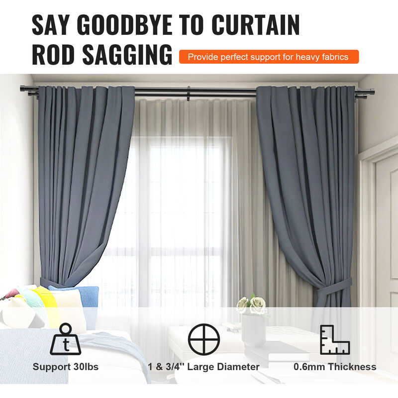 6 SUPPORTI PER Ganci Per Tendaggi Chiodi Sui Ganci Per Aste Per Tende - Foto 9