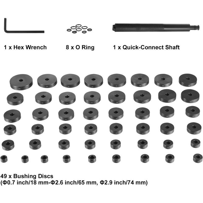 10Pcs Cuscinetto Corsa E Guarnizione Boccola Driver Installare Set Cuscinetto Ruota Race Seal Driver K Universale In Alluminio Per Orso Ruota Automatico - Foto 2