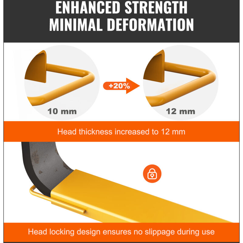 Forche Per Pallet VEVOR 2440mm - Capacità 1815 Tonnellate, Acciaio Per Trattori E Minipale - Foto 10