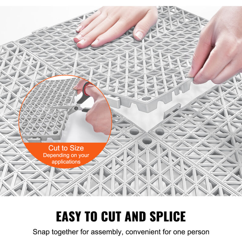 50 Piastrelle Drenaggio PVC 30x30cm - Antiscivolo, Per Esterni/Interni, Spessore 1.5cm - Foto 2