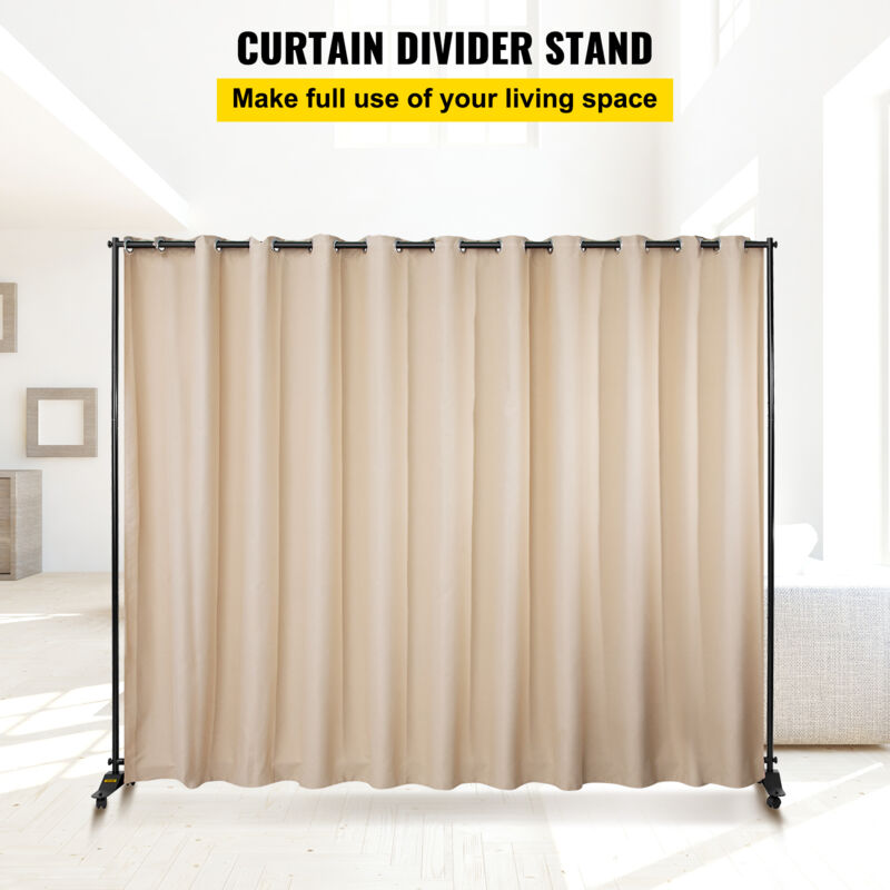 Tenda Oscurante Scorrevole VEVOR 2,4x3 M - Divisorio Per Interni, Insonorizzante, Beige - Foto 6