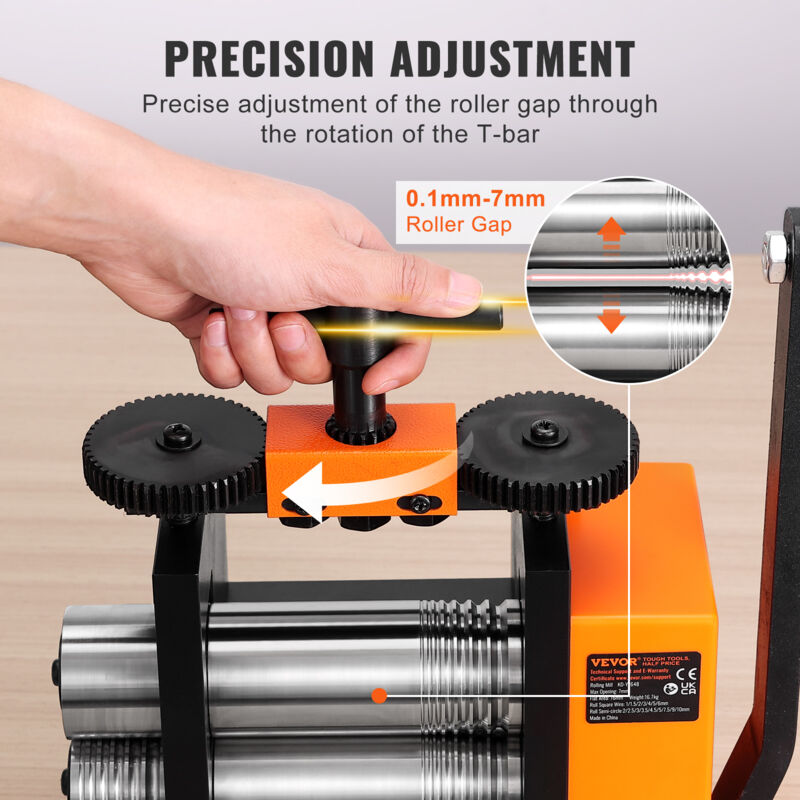 Laminatoio Manuale 3 In 1 Per Gioielli | Per Oro, Argento, Rame | Regolazione Spessore Precisione - Foto 10