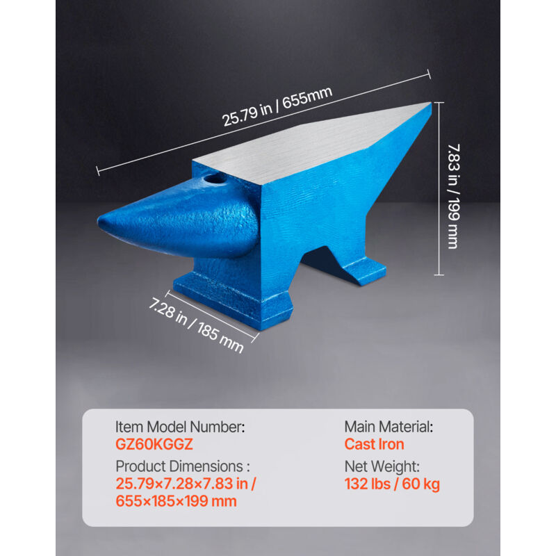 VEVOR Incudine In Acciaio 10 Kg - Per Forgiatura, Lavorazione Metalli, Fucinatura - Foto 3