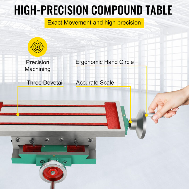 VEVOR VEVOR 450 x 170 mm Tavola di Fresatura a Slitta Composita Fresatura  di Precisione Tavola di lavoro Multifunzionale per Tutti I Rack di  Perforazione