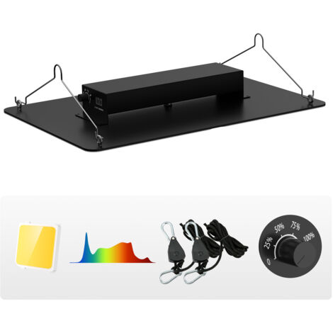 Luci Per Piante LED A Spettro Completo Con Timer E Dimmer, 5 Livelli, 3000K/6500K/660nm, 2 Pezzi
