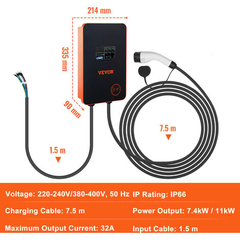 Stazioni di ricarica Ev 11kW 380V caricabatterie per auto