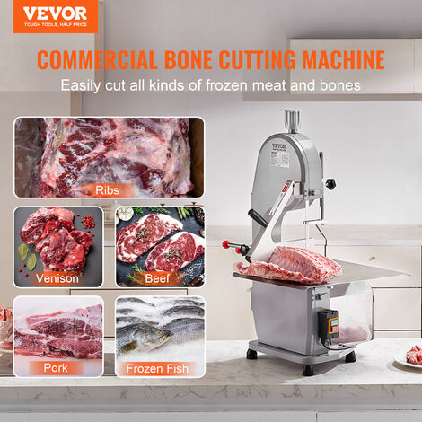 VEVOR Segaossa Elettrica da Banco Uso Commerciale in Acciaio Inox per Carne  Ossa da Macellerie 1500W