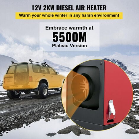 VEVOR 12V 2KW Riscaldatore Diesel Riscaldatore Diesel per Camion Camper con  Interruttore LCD e 1 Presa