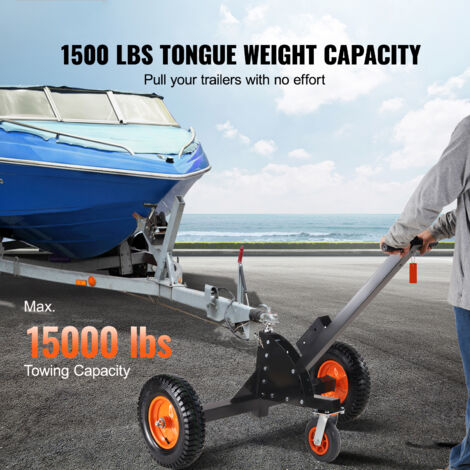 Mophorn Carrello per rimorchio regolabile, capacità 1500 libbre, 2 in 1 con regolazione dell'altezza da 23,6" a 35,4", sfera da 2", pneumatici da 16" e ruote universali per auto, camper e roulotte