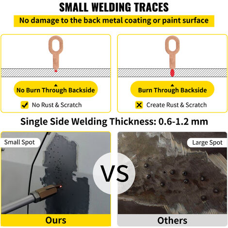 Saldatore A Punti, Kit Di Riparazione Ammaccature Con Saldatore Per Prigionieri 3 KW, Con Saldatura A Punti Automatica Manuale E 9 Modalità, Estrattore Per Ammaccature, Per Auto E Camion | IT - Foto 12