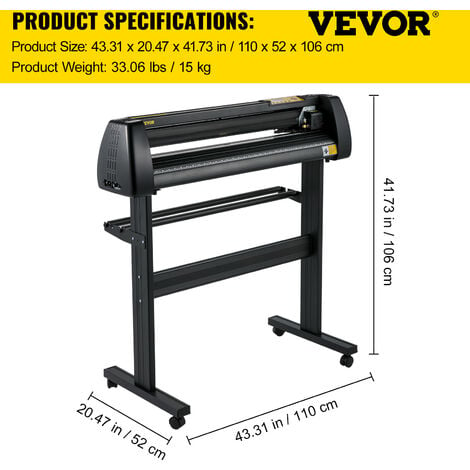 VEVOR Plotter da taglio Plotter da Taglio 87 cm Plotter da Taglio Manuale  in Vinile Plotter