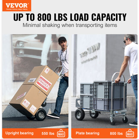 Carrello A Mano Pieghevole VEVOR - Porta Fino A 363kg | Carrello Alluminio Per Trasporto - Foto 12