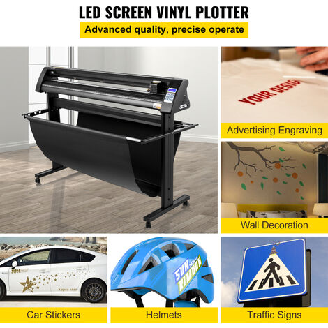 VEVOR VEVOR Plotter da Taglio Vinile 720 mm Plotter per Tagliare Vinile con  Software Colore Nero Azzurro