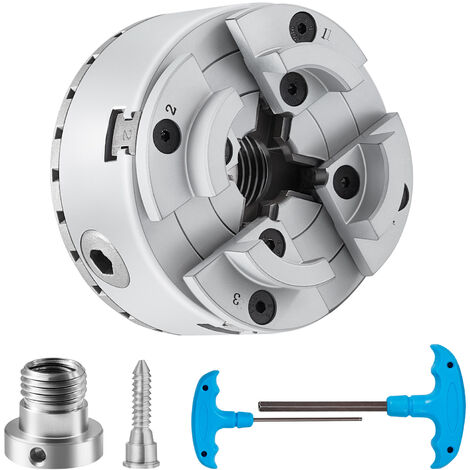 Mandrino A 4 Griffe 125 Mm Per Tornio In Metallo - Foto 3