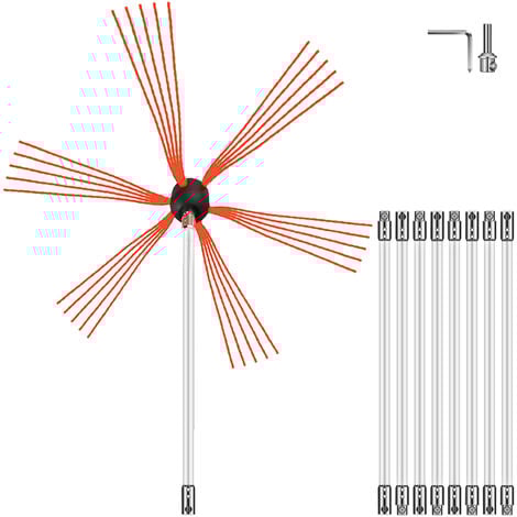 Spazzola Camino Con Aste Flessibili In Nylon, Kit Di Pulizia Per - Foto 10