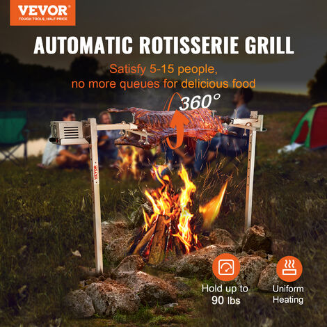 Spiedo verticale per spiedo Grill-al Pastor Supporto brasiliano per