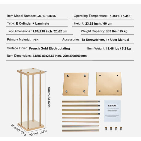Nuptio Portacandele con Colonna in Argento, Centrotavola per Matrimoni Portacandele in Metallo per Candele 50mm Decorazione per Stand Ideale per