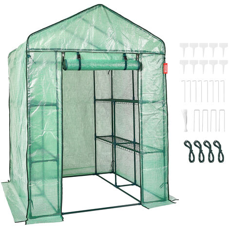 Copertura Di Ricambio Per Serra 69x49x187 Cm | PVC Trasparente Impermeabile Con Porta A Cerniera | Senza Telaio | Protezione Piante