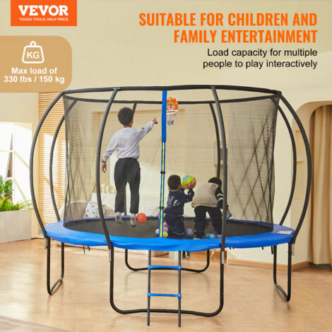 Trampolino Rettangolare Per Bambini Con Altalena Rete Di Sicurezza, Trampolino Elastico Da - 3