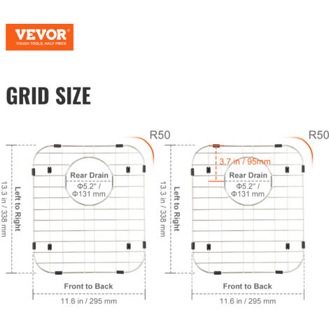 Griglia Protettiva Per Lavello In Acciaio Inox - 2 Pezzi Per Lavelli Doppi - Foto 11