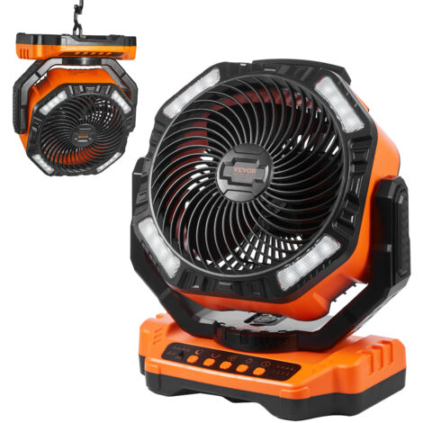 Socool Ventilatore Portatile Ricaricabile 40.000 MAh - Con Telecomando, Oscillazione, Luce LED E Power Bank - Per Campeggio, Casa, Esterni