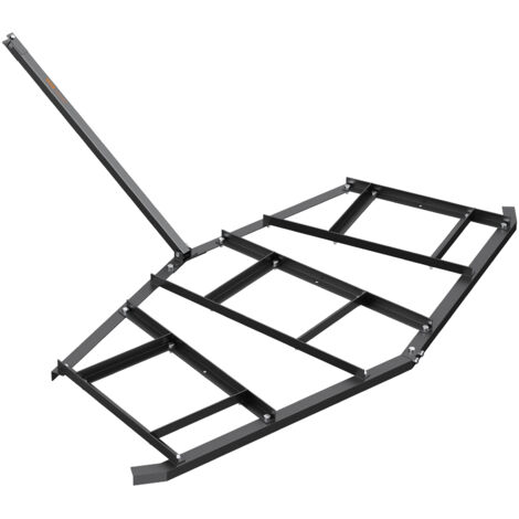 Rastrello Livellatore Per Prato KOKEBREN Da 122 Cm - Erpice Da Trascinamento In Acciaio Per ATV, Trattore, Tosaerba - Regolabile Per Ghiaia E Terreno