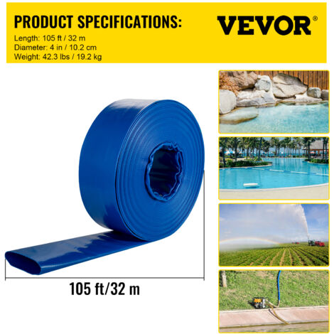 Timer Irrigazione 2 Vie Tubo Di Scarico Acqua PVC 2 Pollici - 2 Pezzi Da 50 Piedi, Colore Blu, Con Raccordi Camlock Pompa Bestway - Foto 11