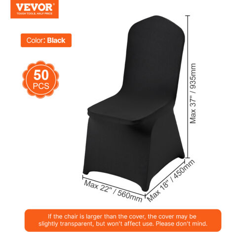 Coprisedie In Spandex VEVOR - 50 Pezzi Bianco Avorio - Elasticizzati, Lavabili Per Eventi E Casa - Foto 10