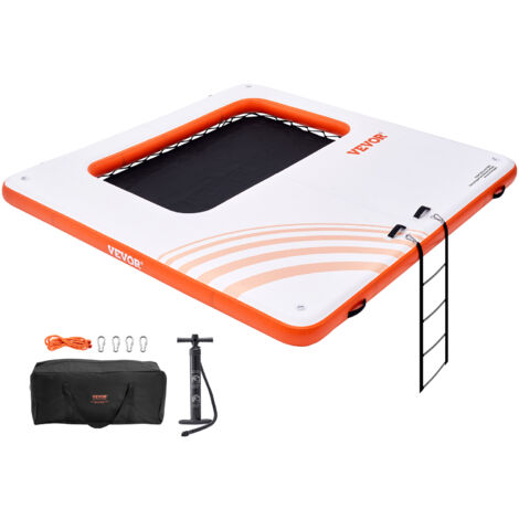 Piattaforma Galleggiante Gonfiabile 5ft 8ft (2,4x1,8 M) In PVC Antiscivolo - Ponte Per Lago E Piscina, Porta Fino A 6 Persone