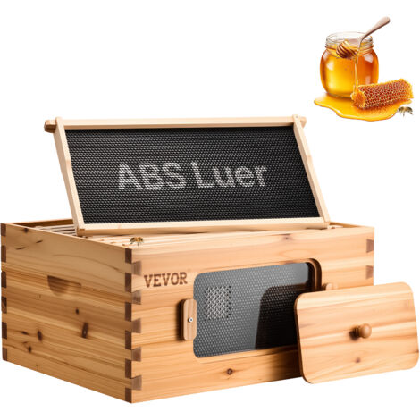 Alveare Per Api Kit Alveare VEVOR In Legno Cedro - Con 10 Telai, Finestre Acriliche E Rivestimento Cera D'Api - Per Apicoltura Professionale Cera D'api Per Legno