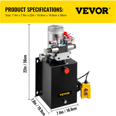 Serbatoio Metallico Per Pompa Idraulica Elettrica Per Rimorchio Ribaltabile Doppio Effetto 10 - Foto 13