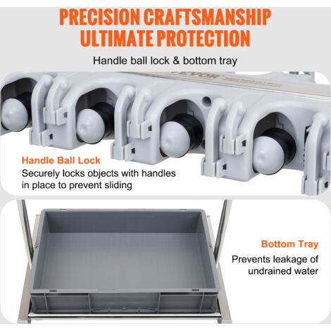 Porta Attrezzi Da Giardino VEVOR 10 Slot Con Ruote - Organizer Per Garage E Officina - Foto 13