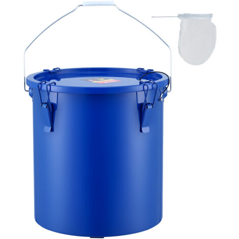VEVOR Secchio Per Grasso Per Friggitrice 8 Gal - Contenitore Smaltimento Olio In Acciaio Carbonio - Con Coperchio A Chiusura Ermetica E Maniglie - Blu - 4